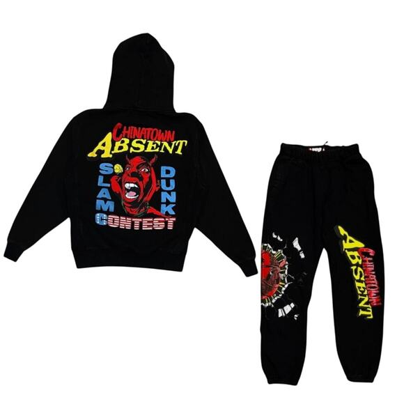 Chinatown Market x Absent Slam Dunk Contest Graphic Devil Hoodie Sweatpants Set